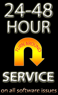 24-48 hour turn-around time for all software problems