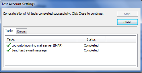 Setup outlook 2010 for Host Gator, Idosolu, Idohost.in Website Hosting step-7